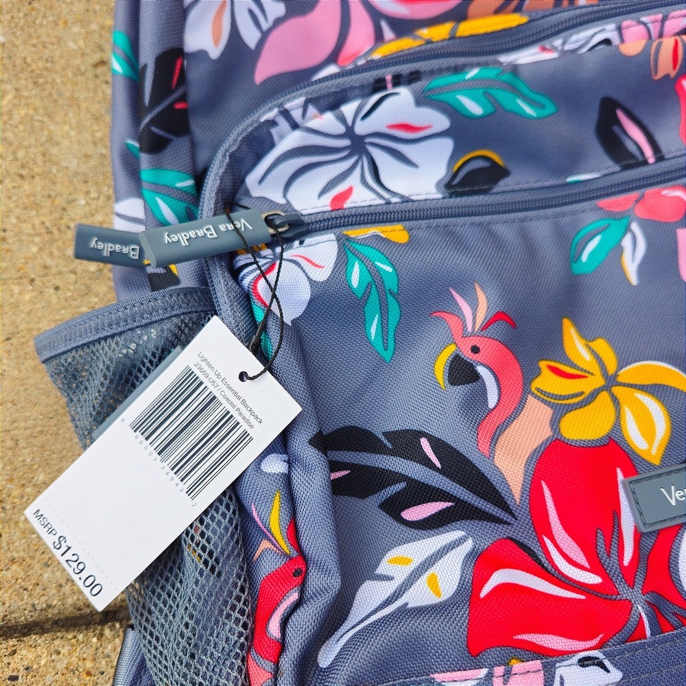 Vera Bradley Lighten Up Essential Backpack Coastal‎ Paradise Floral NWT - Picture 4 of 6